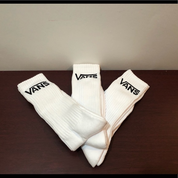 Vans Crew Socks, White, 3 Pair - Picture 7 of 8